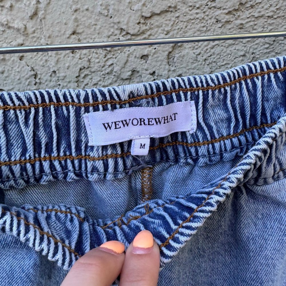 WeWoreWhat Pull On Straight Leg Jeans Size M - Picture 6 of 6